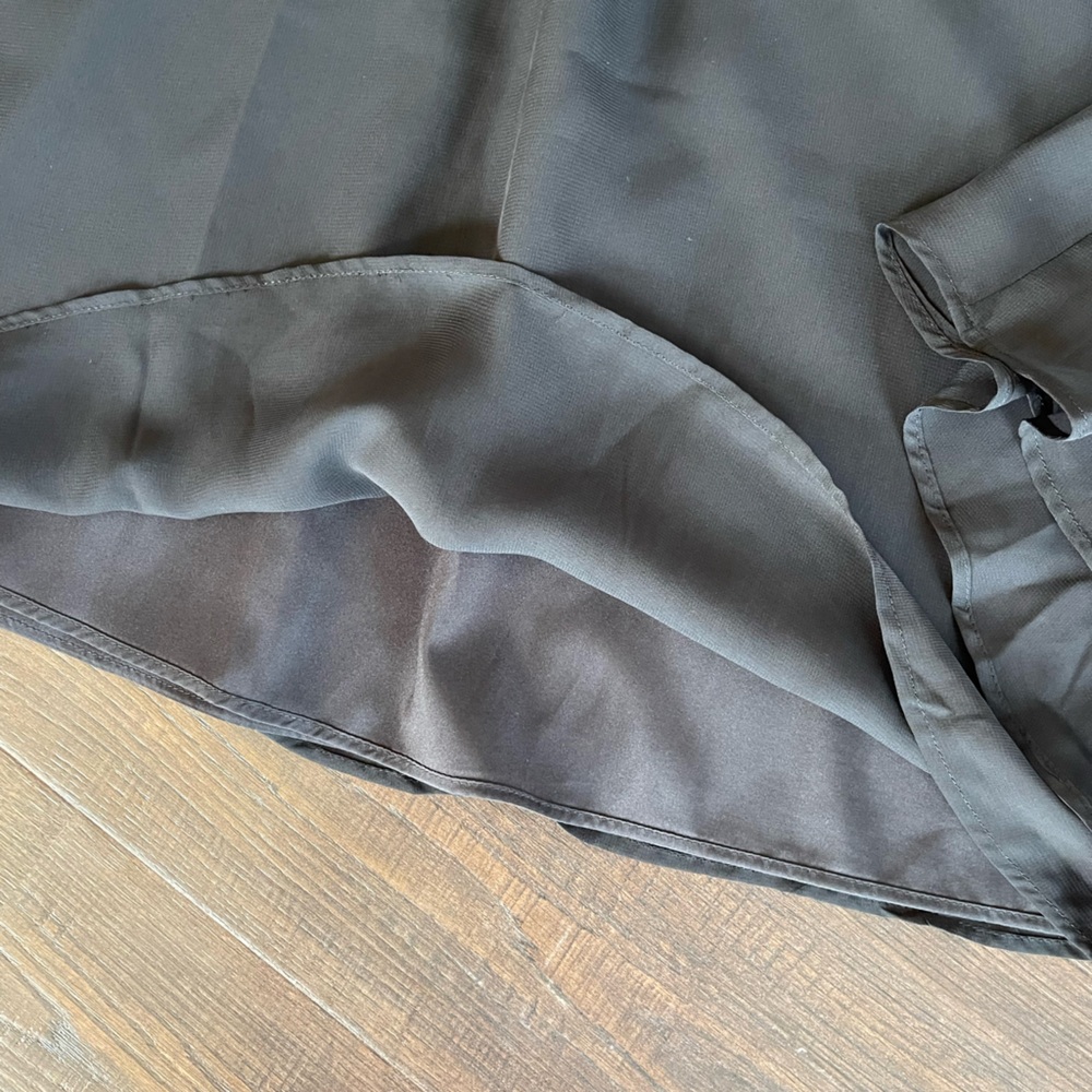 NWT OLD NAVY Black Chiffon Fully Lined Pull On Maxi Skirt Size LARGE - Picture 4 of 9